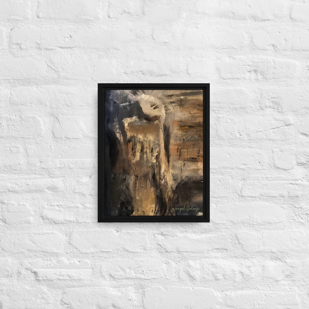 The Jingle Dancer and The Yelling Man Framed canvas
