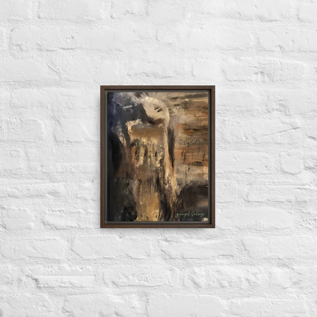 The Jingle Dancer and The Yelling Man Framed canvas