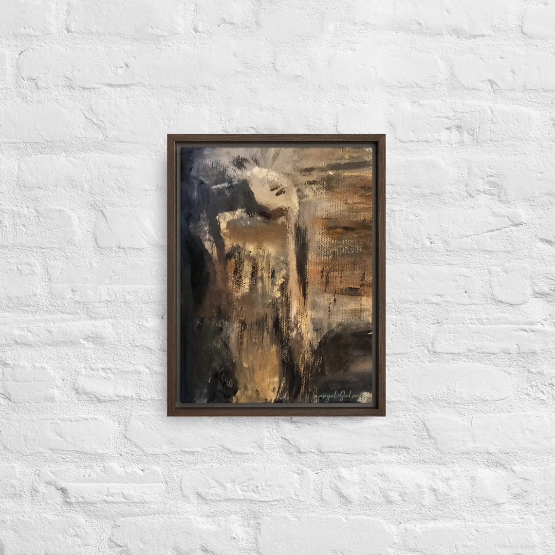 The Jingle Dancer and The Yelling Man Framed canvas