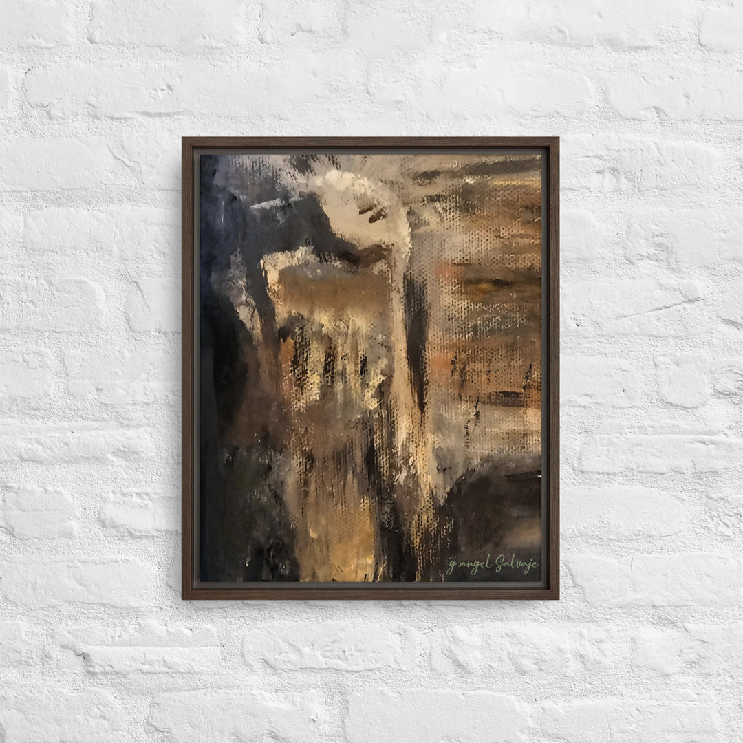 The Jingle Dancer and The Yelling Man Framed canvas