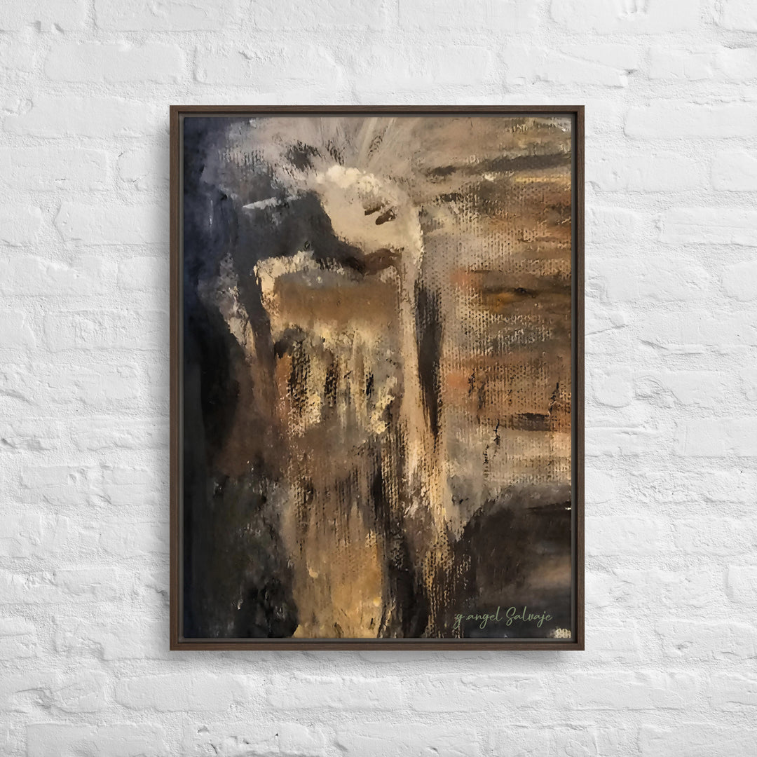 The Jingle Dancer and The Yelling Man Framed canvas