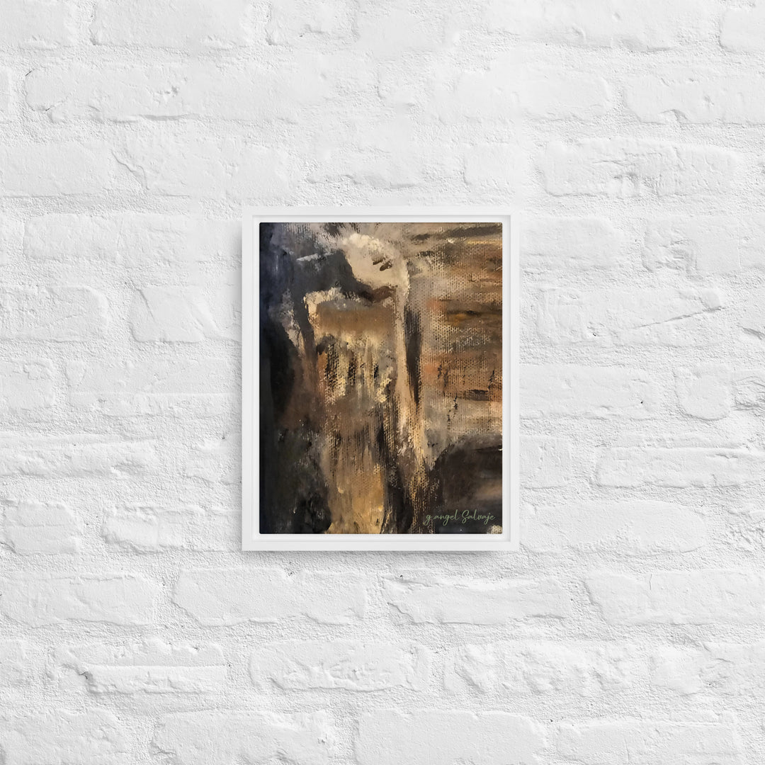 The Jingle Dancer and The Yelling Man Framed canvas