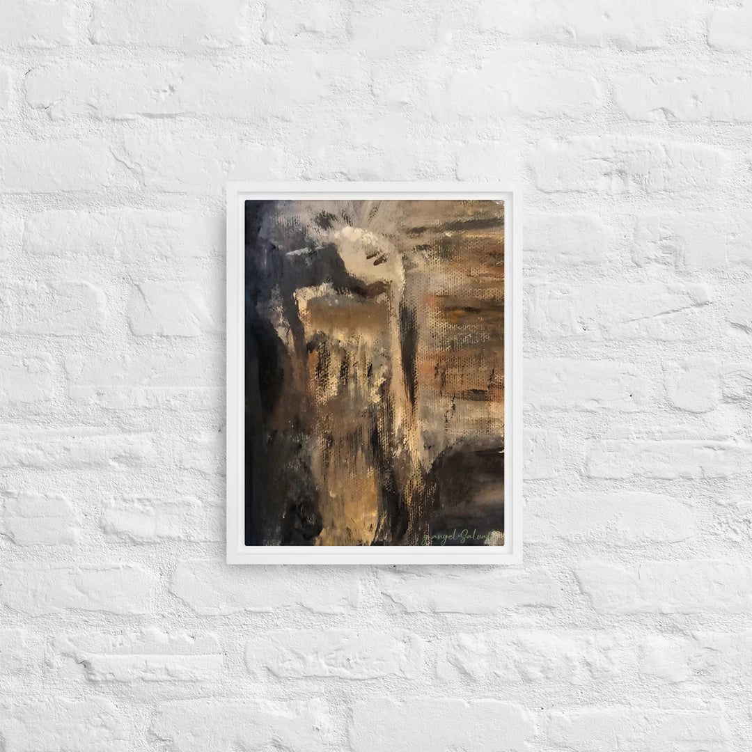 The Jingle Dancer and The Yelling Man Framed canvas