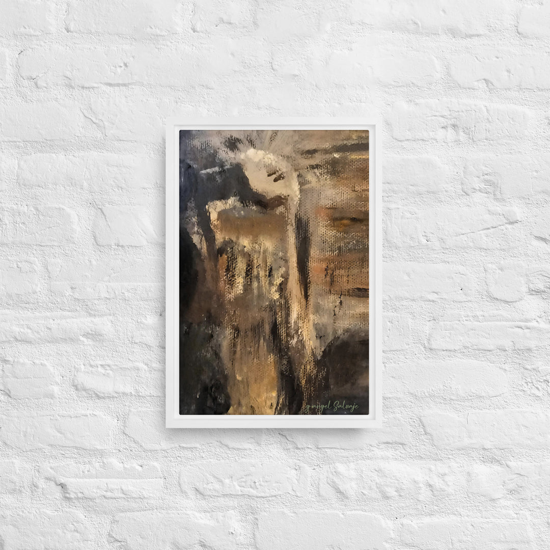 The Jingle Dancer and The Yelling Man Framed canvas