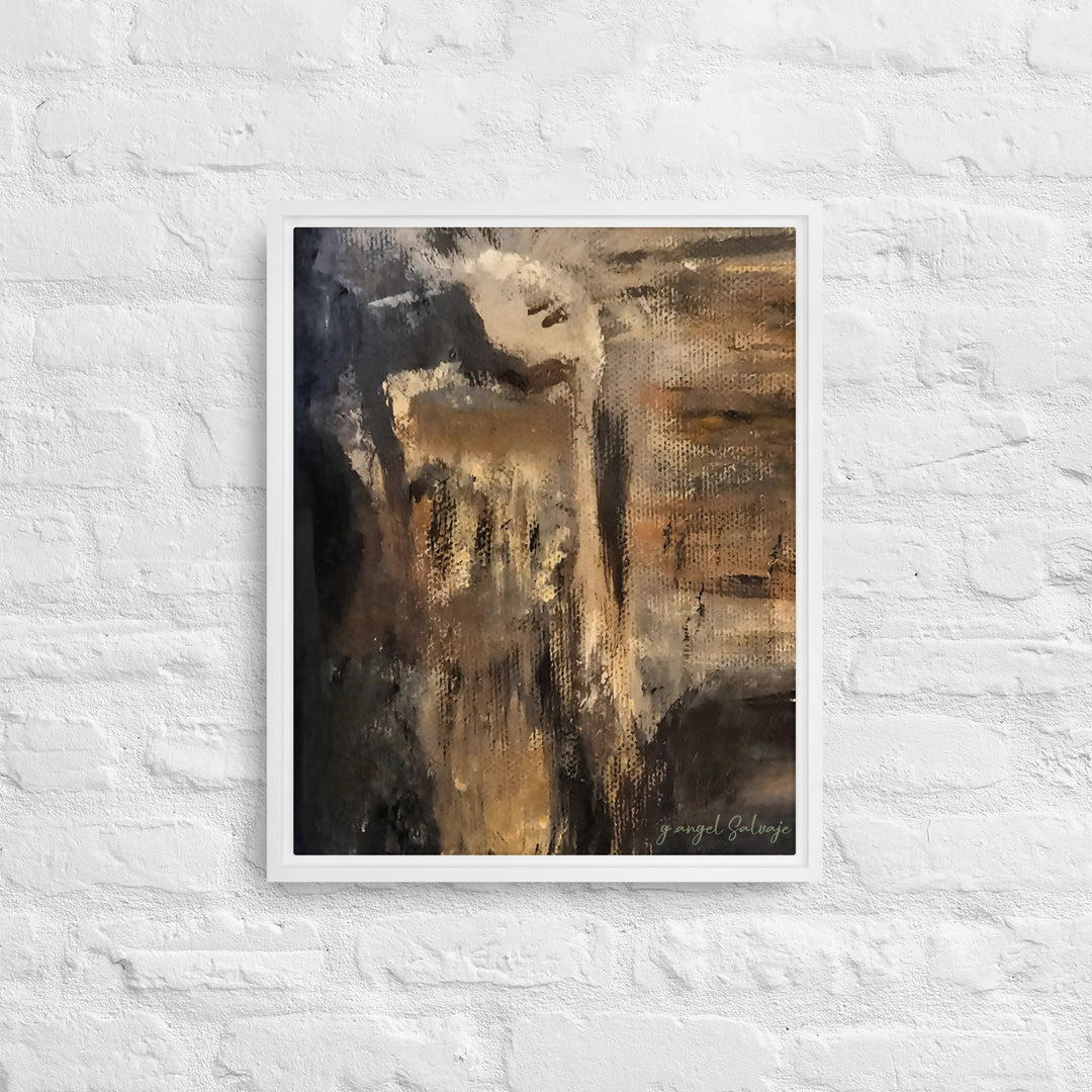 The Jingle Dancer and The Yelling Man Framed canvas
