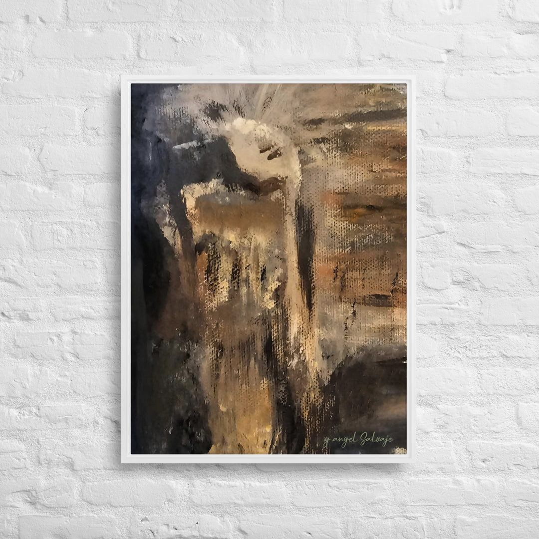 The Jingle Dancer and The Yelling Man Framed canvas