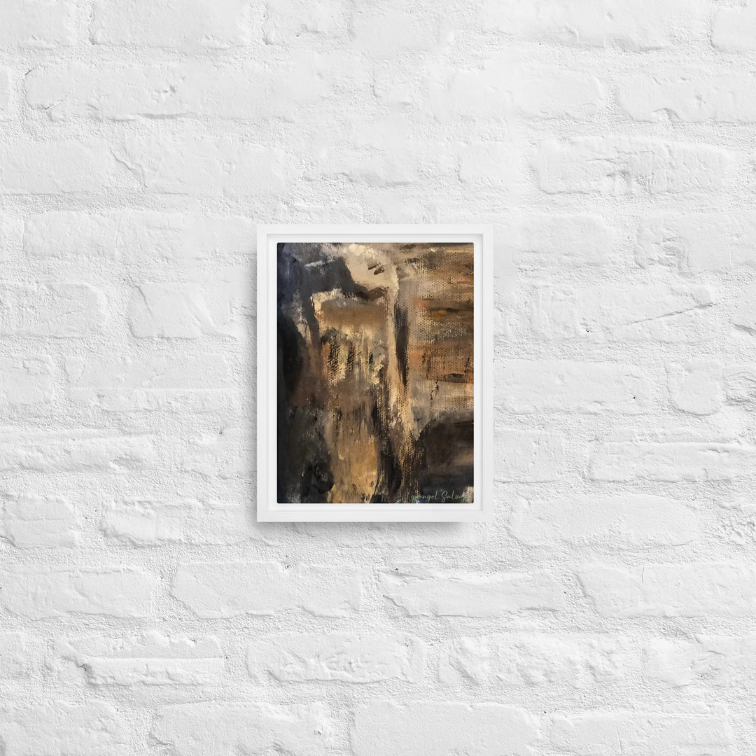The Jingle Dancer and The Yelling Man Framed canvas