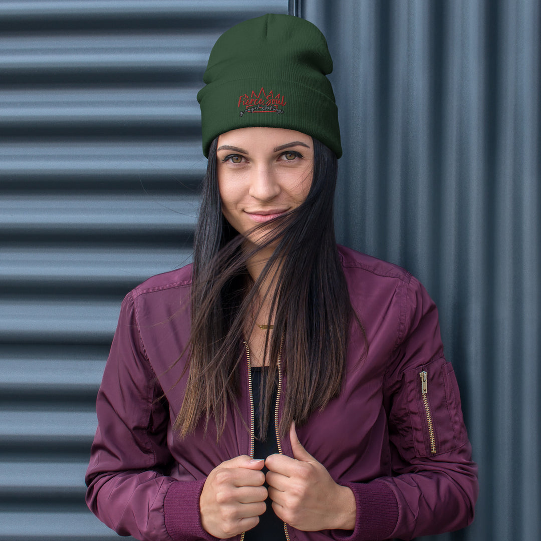 Crowned Fierce Soul Embroidered Beanie