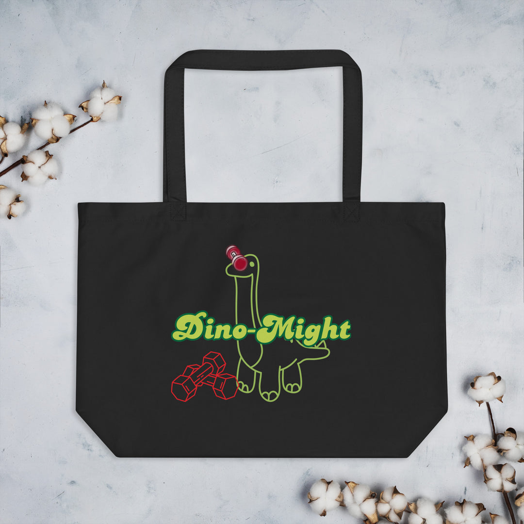 Dino-Might Large organic tote bag
