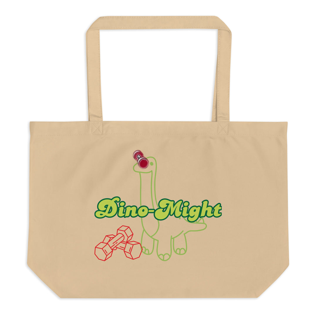 Dino-Might Large organic tote bag