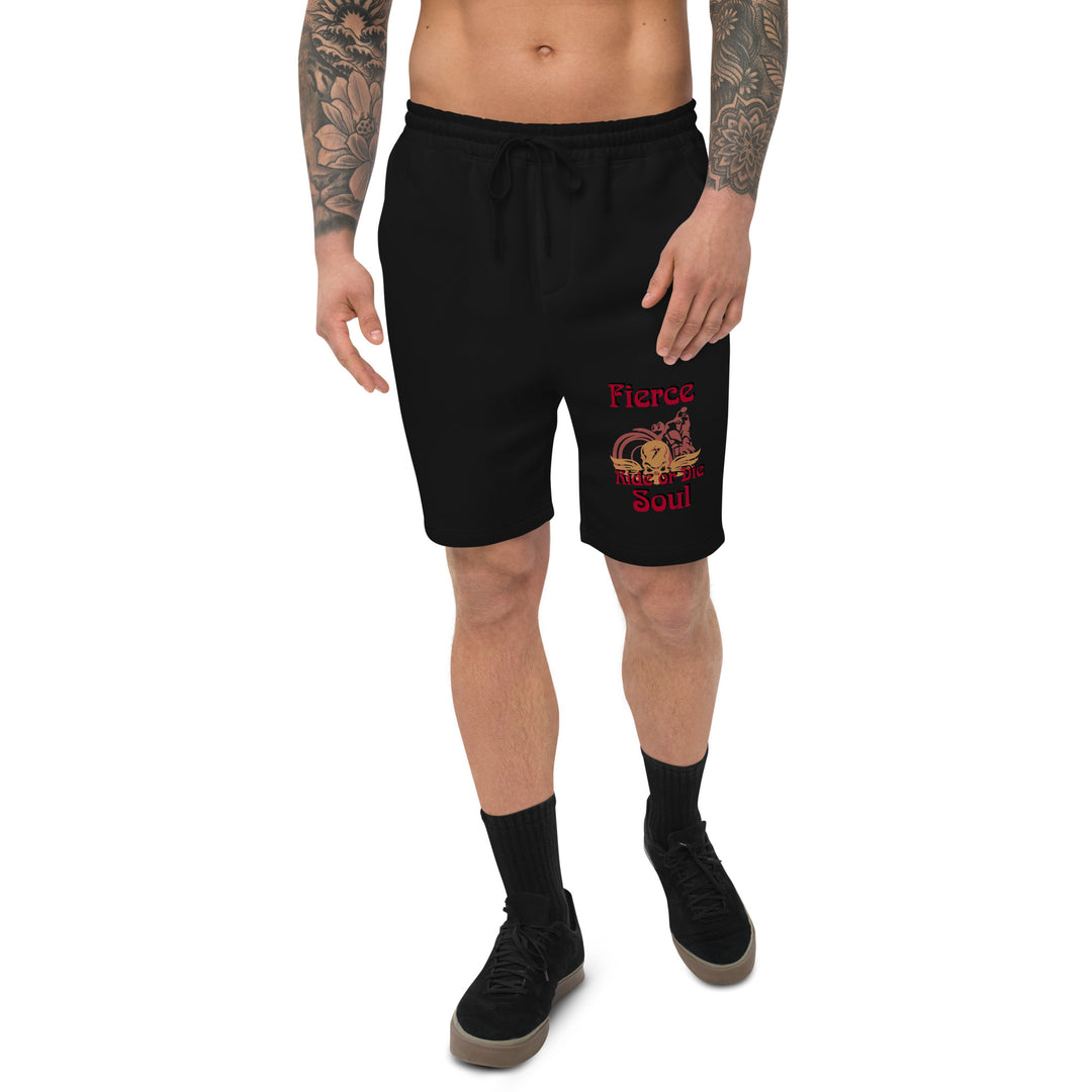 Ride or Die, Fierce Soul Men's fleece shorts