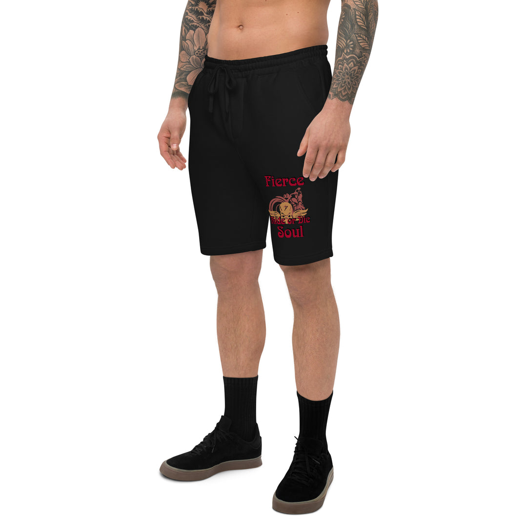 Ride or Die, Fierce Soul Men's fleece shorts