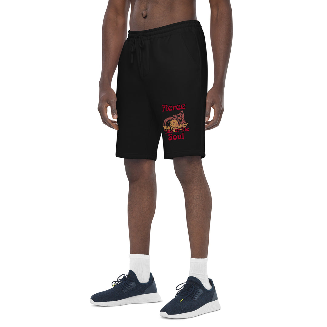 Ride or Die, Fierce Soul Men's fleece shorts