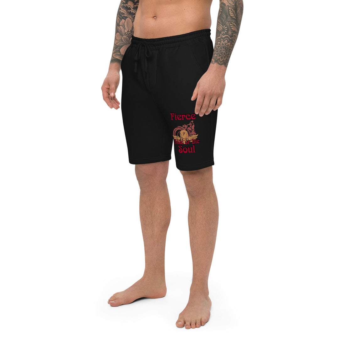 Ride or Die, Fierce Soul Men's fleece shorts
