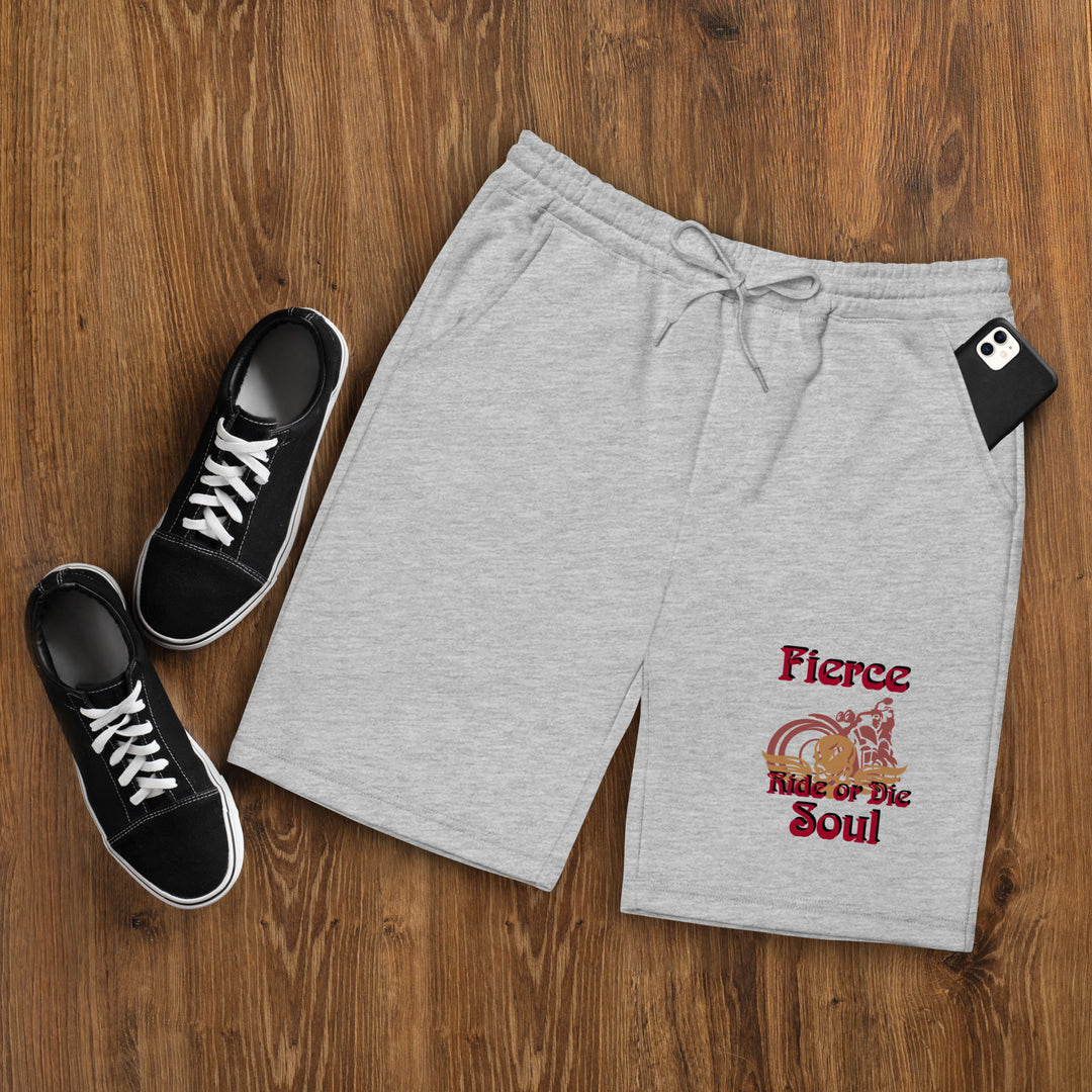 Ride or Die, Fierce Soul Men's fleece shorts