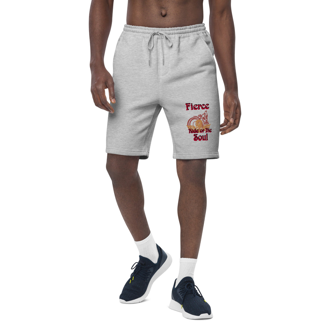 Ride or Die, Fierce Soul Men's fleece shorts
