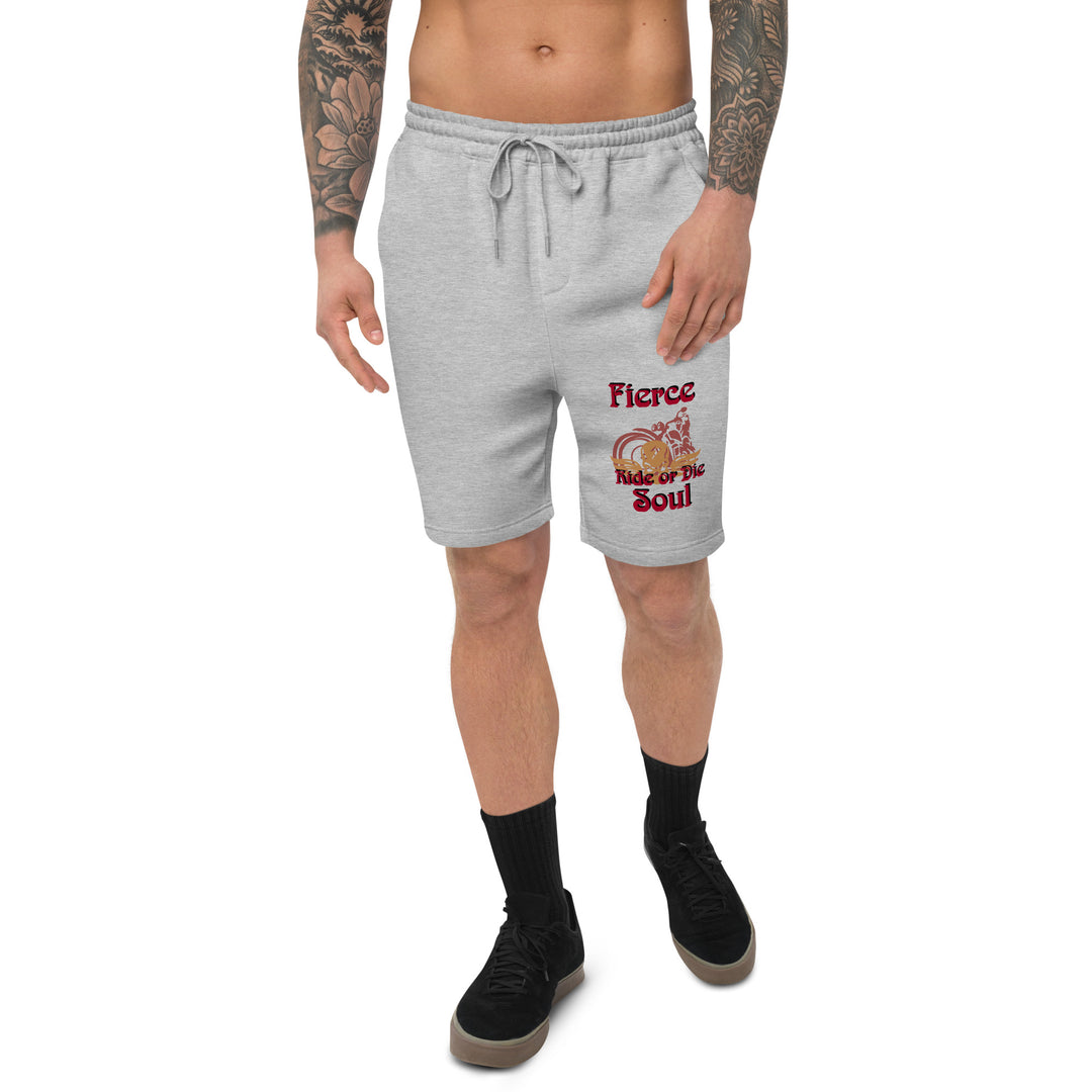 Ride or Die, Fierce Soul Men's fleece shorts