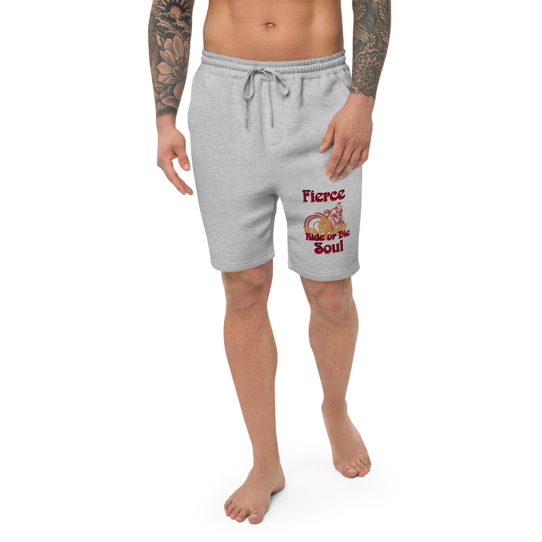 Ride or Die, Fierce Soul Men's fleece shorts