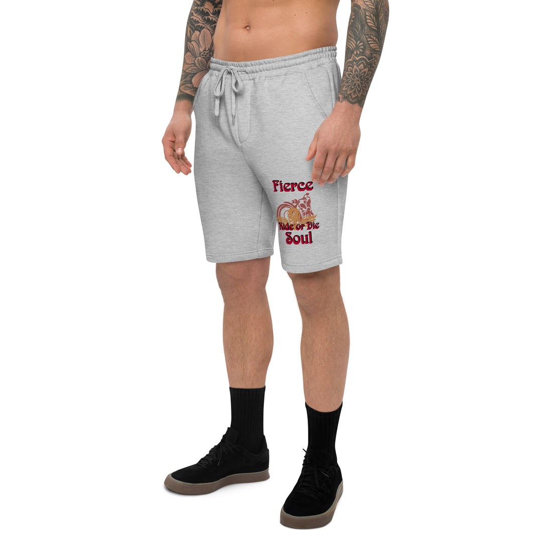 Ride or Die, Fierce Soul Men's fleece shorts