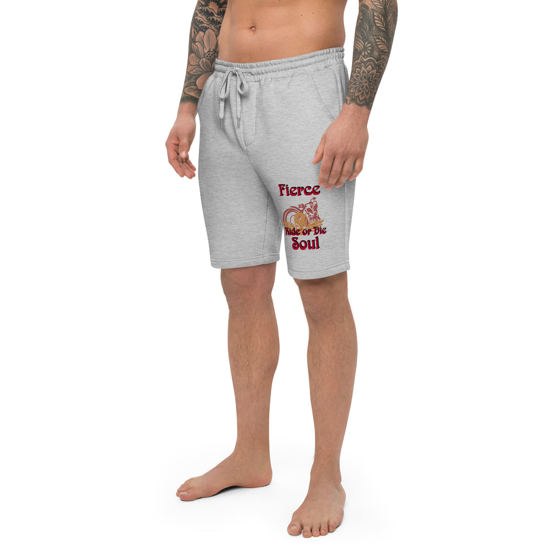 Ride or Die, Fierce Soul Men's fleece shorts