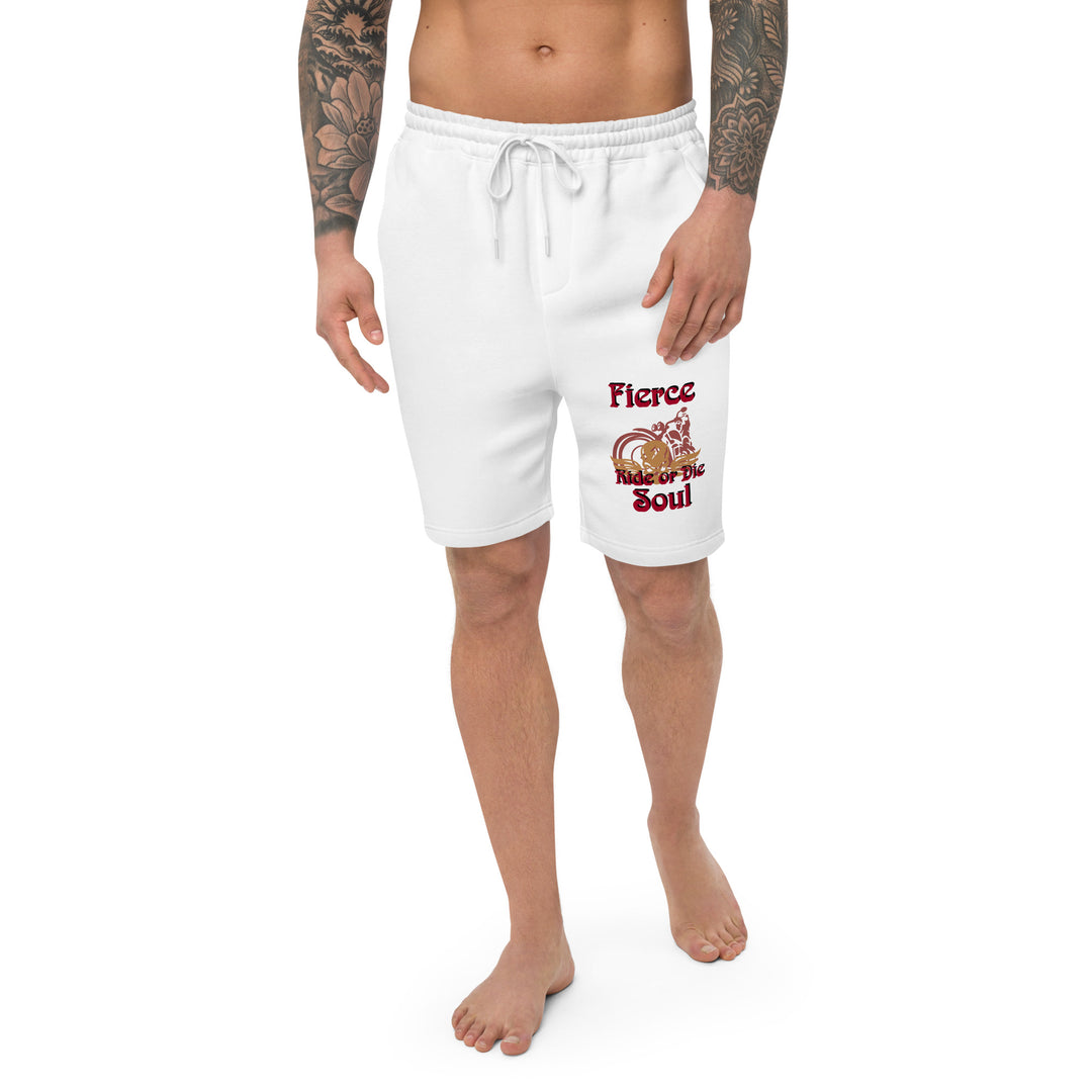 Ride or Die, Fierce Soul Men's fleece shorts