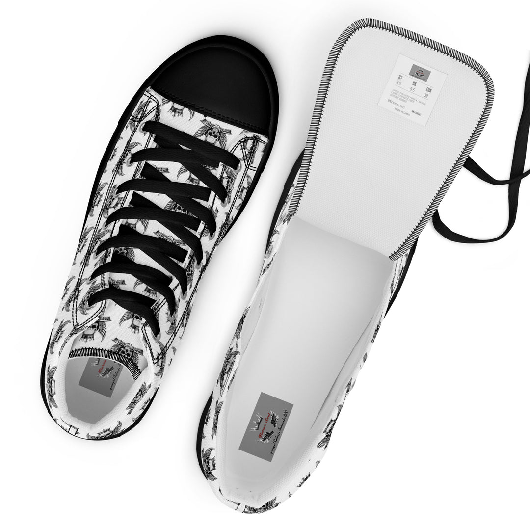 Fierce Soul Logo Men’s high top canvas shoes