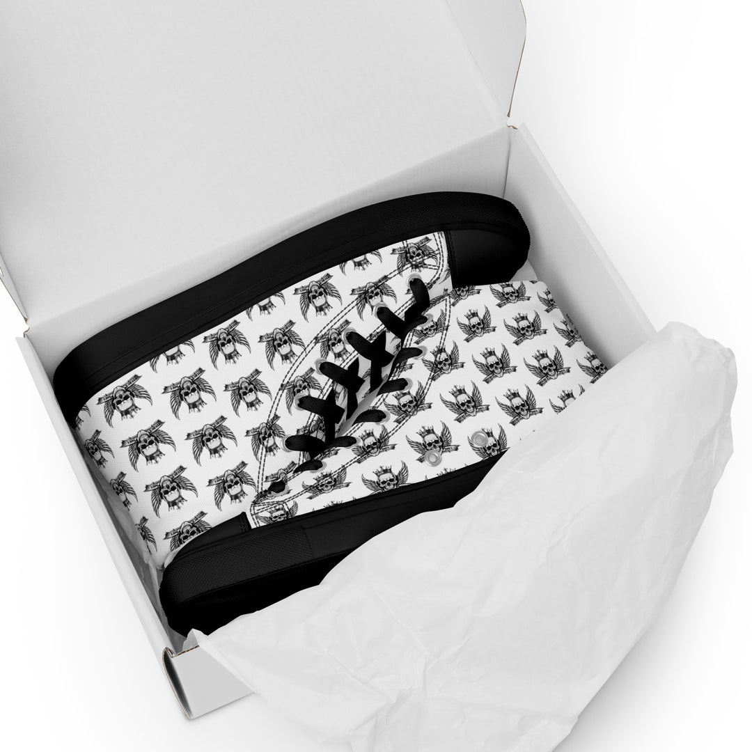 Fierce Soul Logo Men’s high top canvas shoes