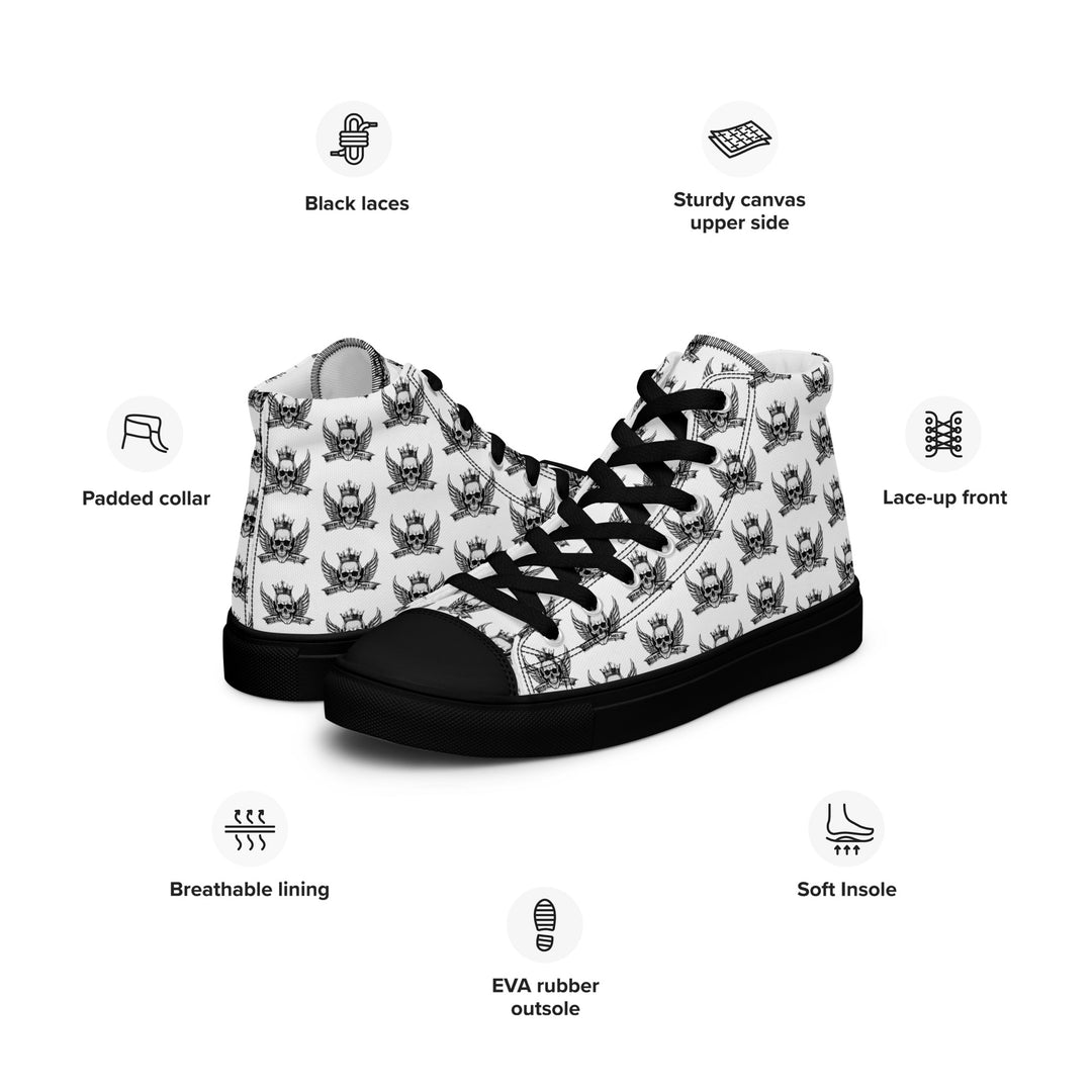 Fierce Soul Logo Men’s high top canvas shoes