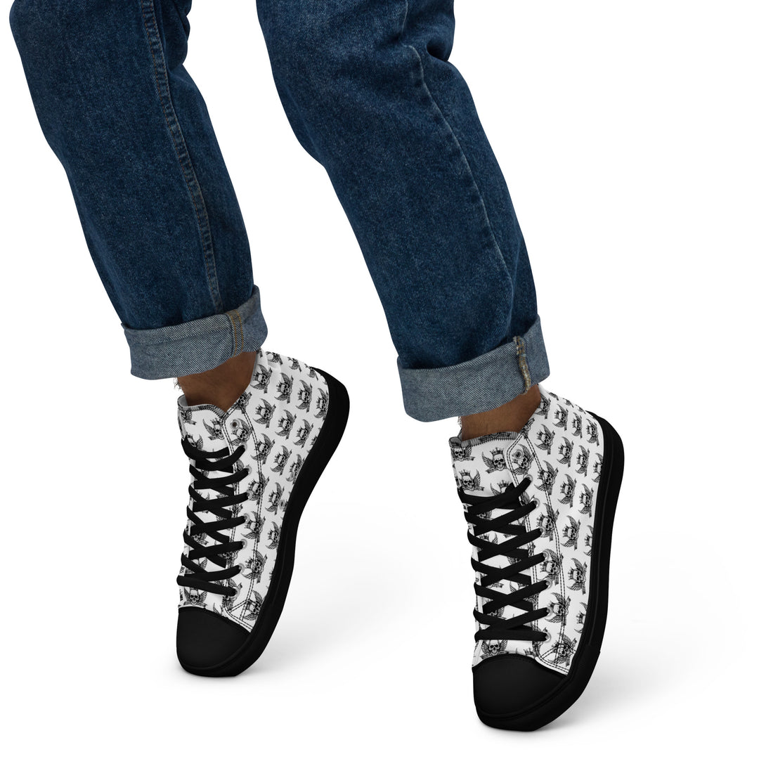 Fierce Soul Logo Men’s high top canvas shoes