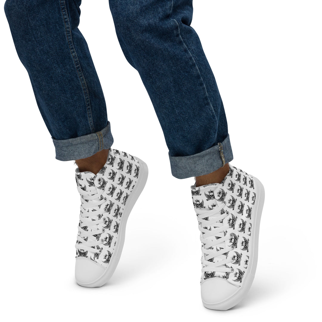 Fierce Soul Logo Men’s high top canvas shoes