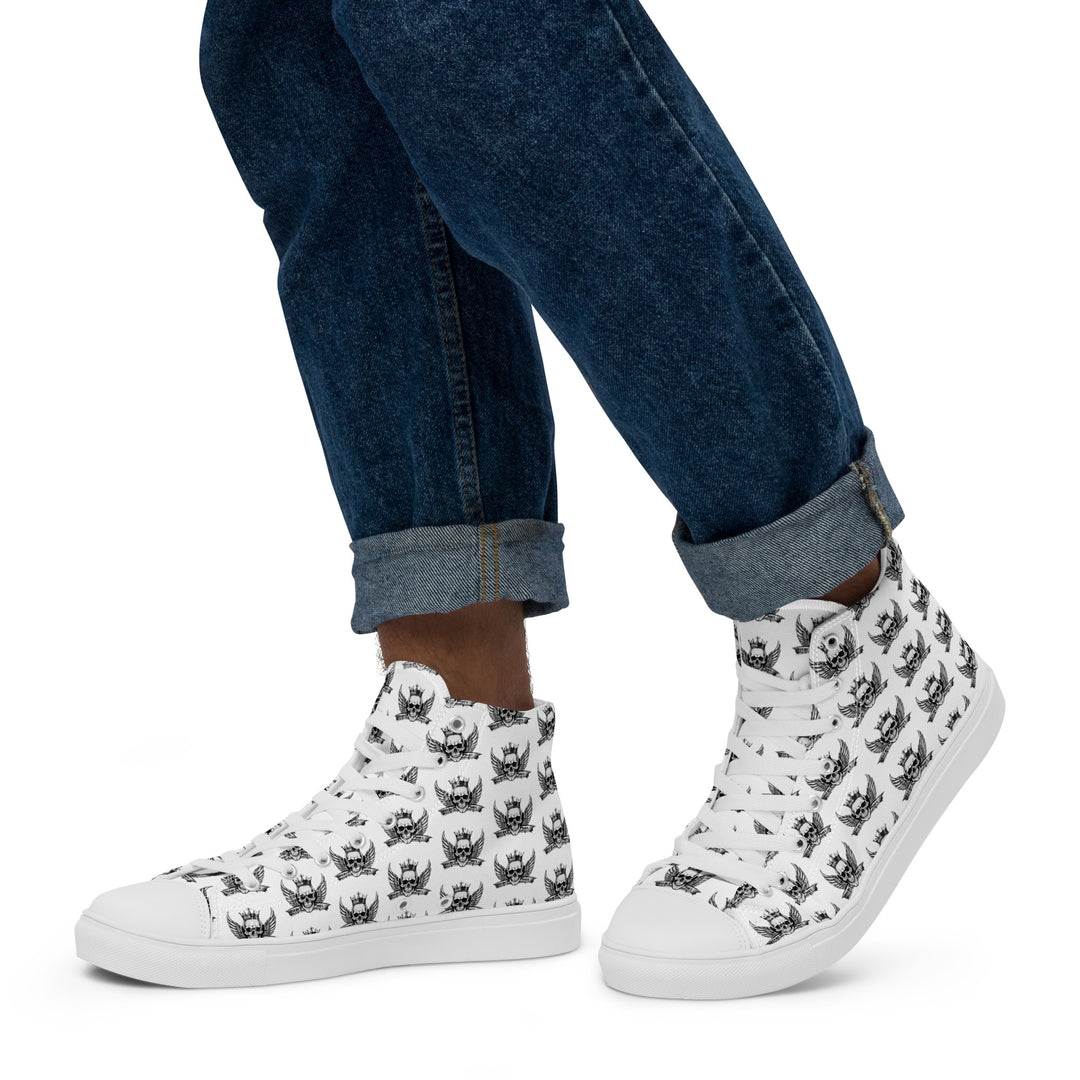 Fierce Soul Logo Men’s high top canvas shoes