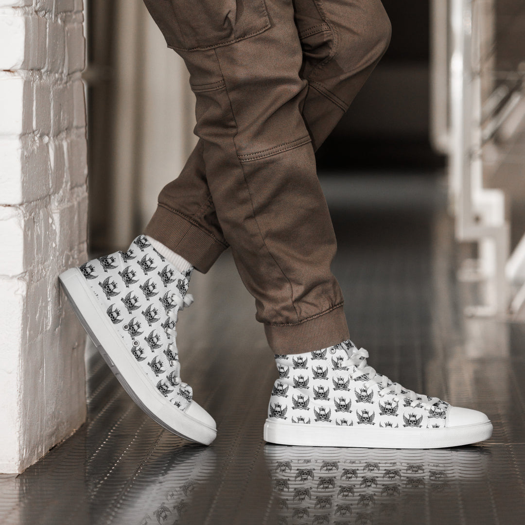 Fierce Soul Logo Men’s high top canvas shoes