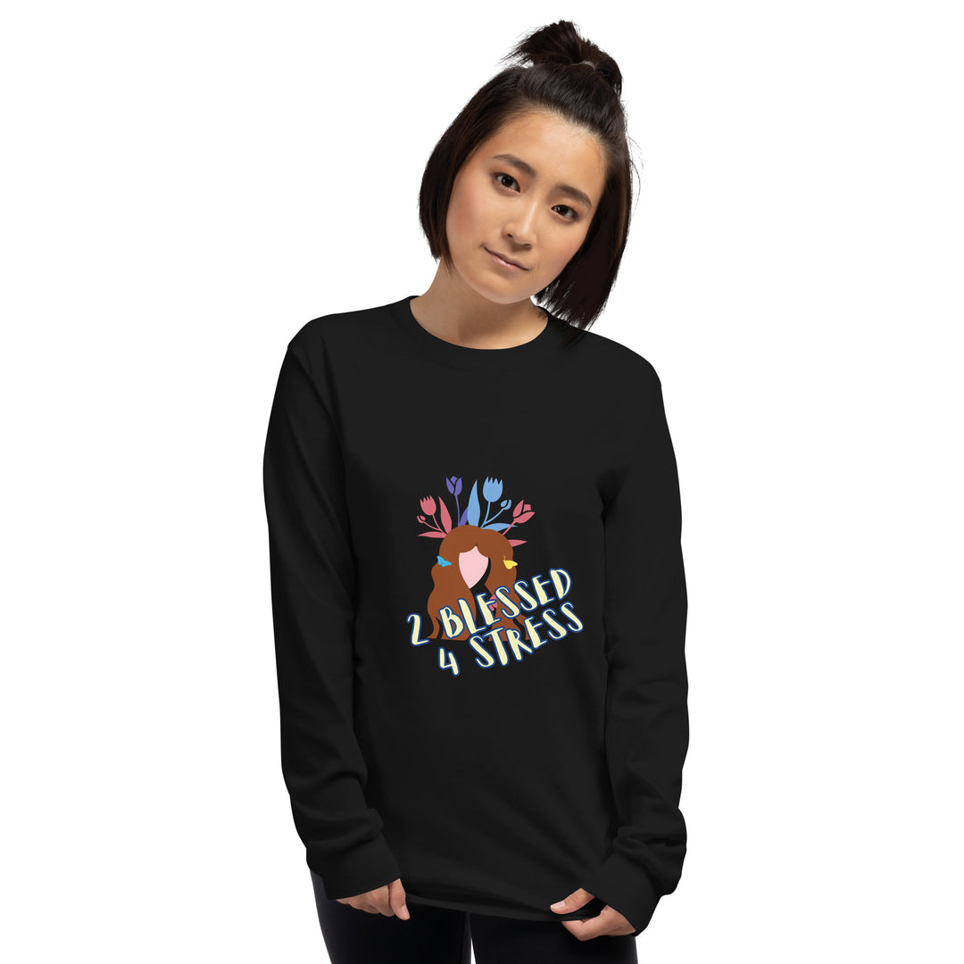 2 Blessed 4 stress Men’s Long Sleeve Shirt
