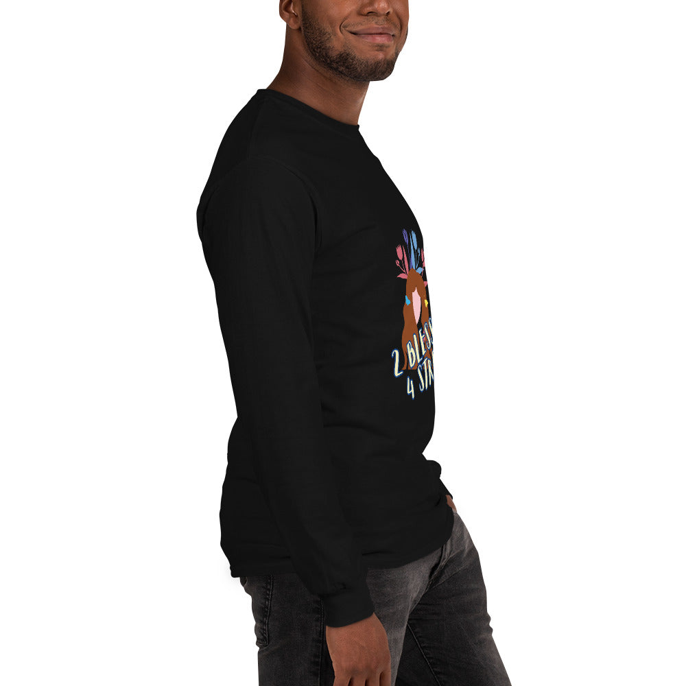 2 Blessed 4 stress Men’s Long Sleeve Shirt