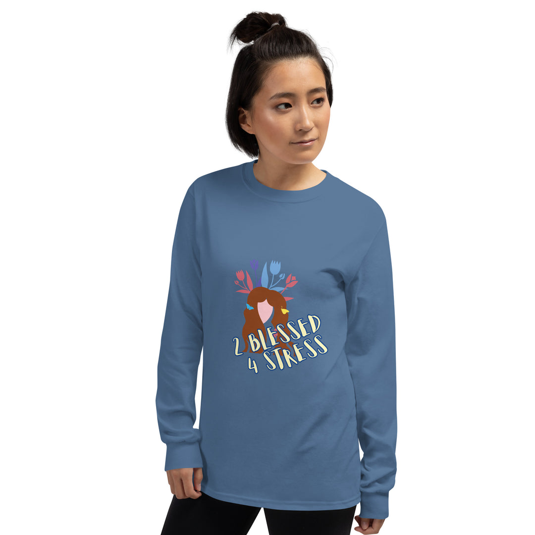 2 Blessed 4 stress Men’s Long Sleeve Shirt