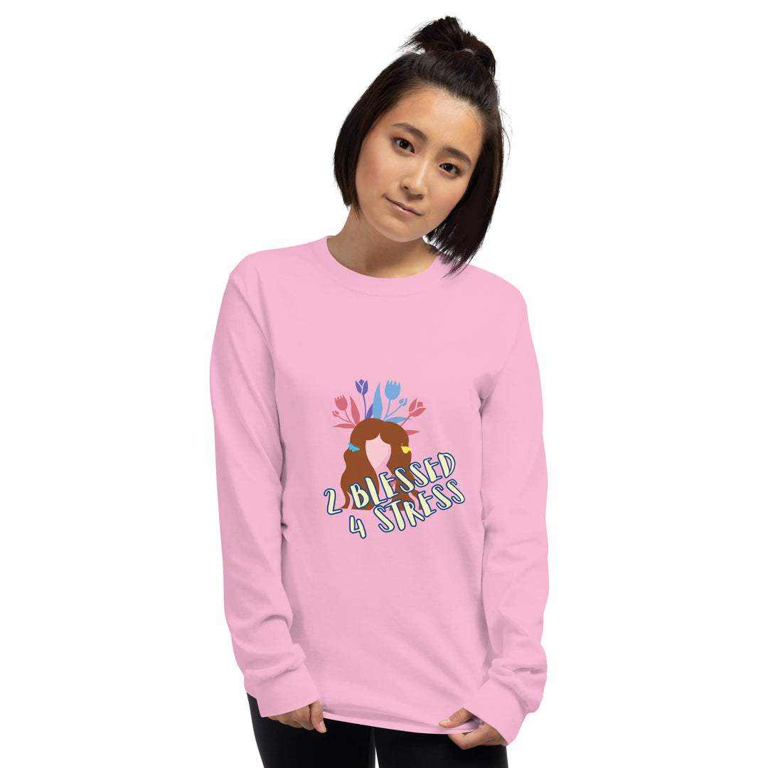 2 Blessed 4 stress Men’s Long Sleeve Shirt