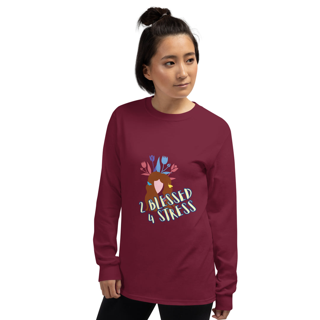 2 Blessed 4 stress Men’s Long Sleeve Shirt