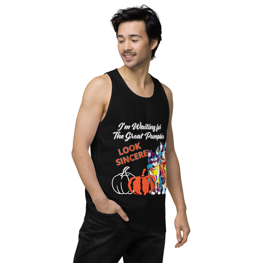 Great Pumpkin, look Sincere, Men’s premium tank top