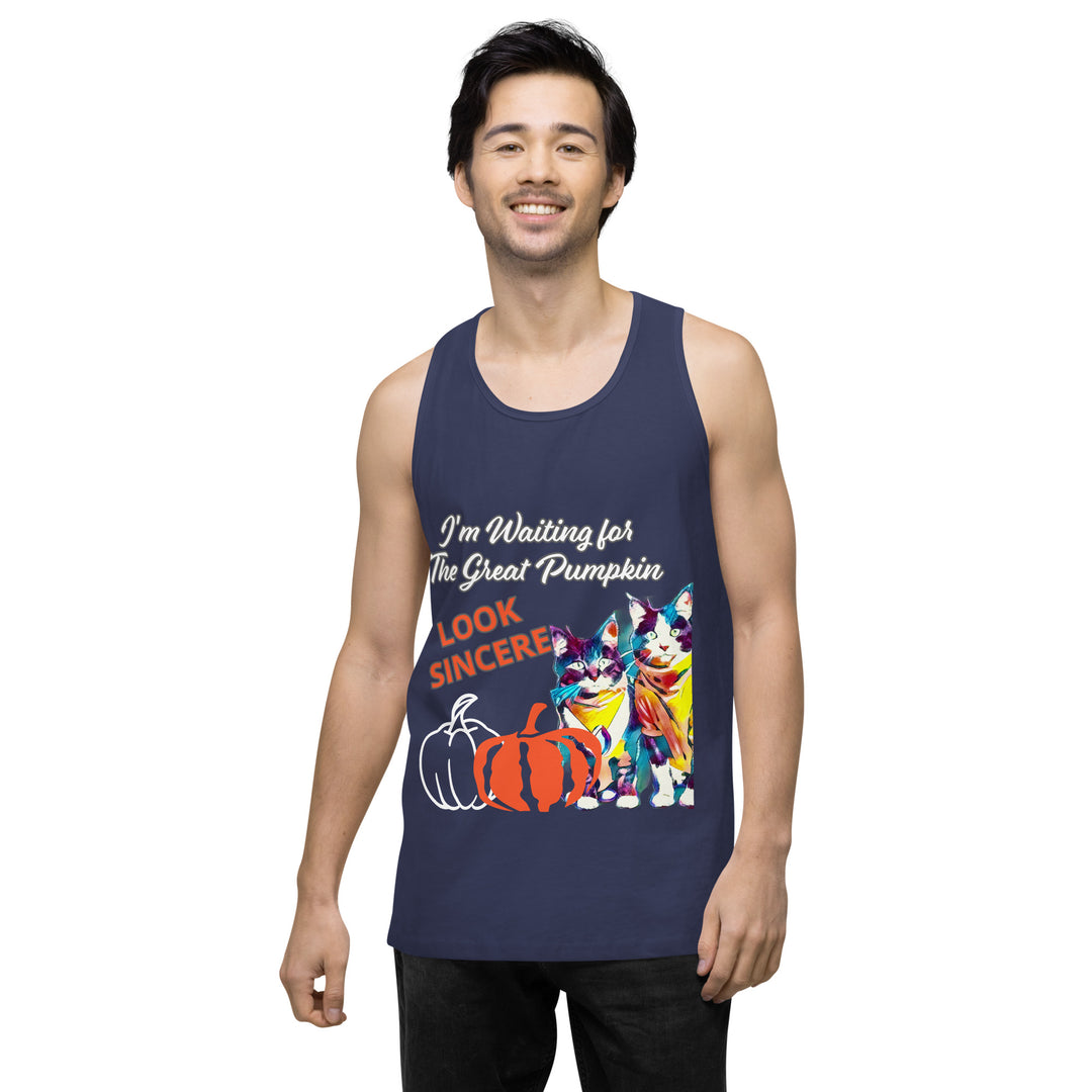 Great Pumpkin, look Sincere, Men’s premium tank top