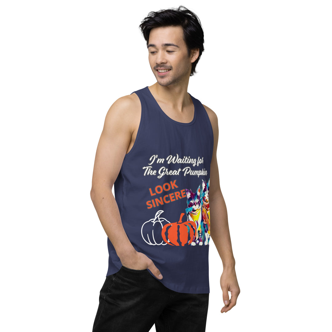 Great Pumpkin, look Sincere, Men’s premium tank top