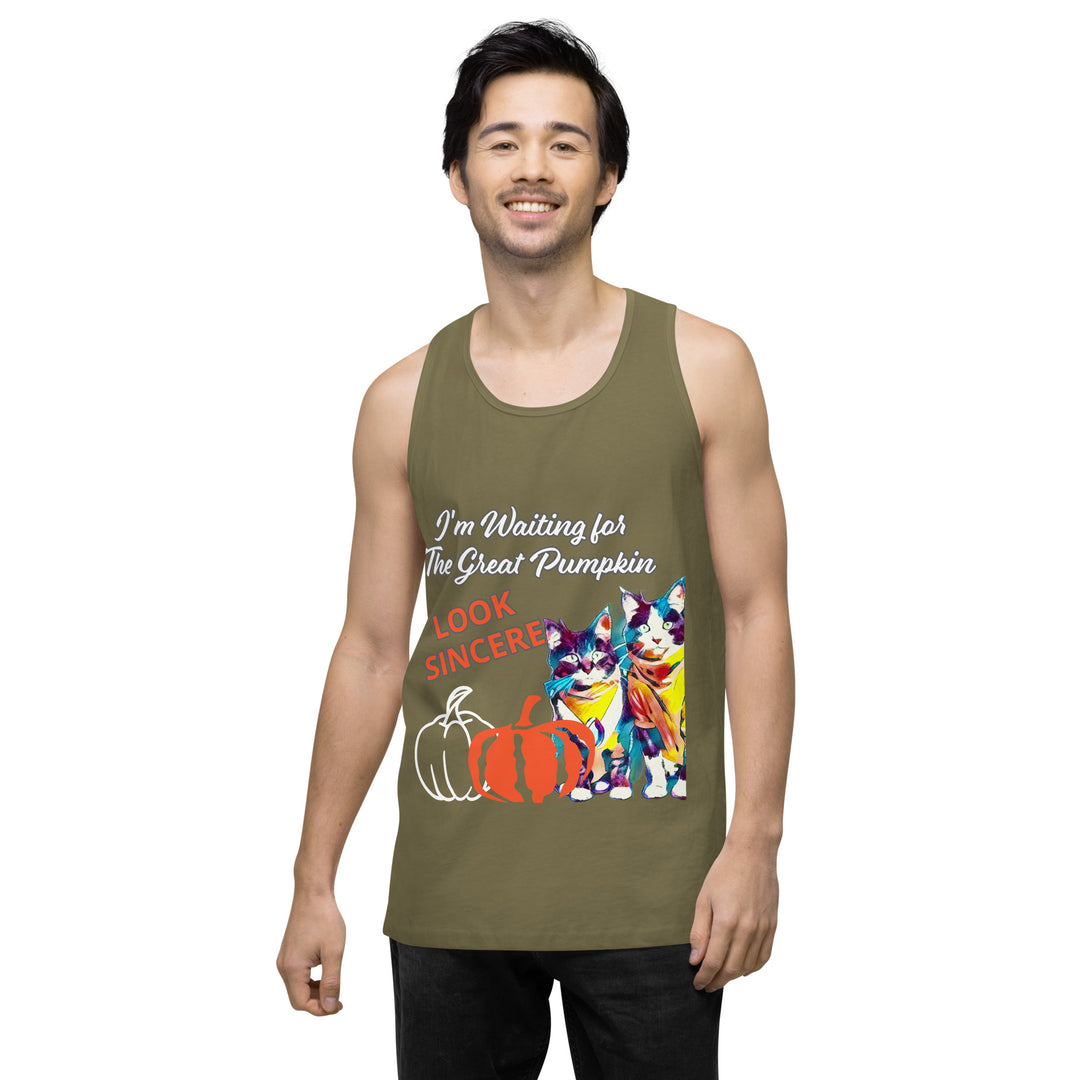 Great Pumpkin, look Sincere, Men’s premium tank top