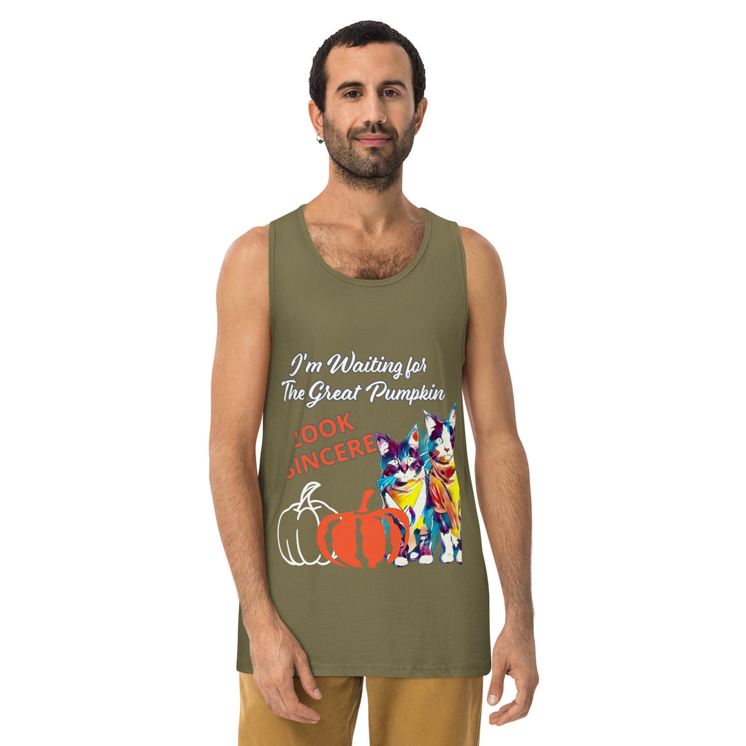 Great Pumpkin, look Sincere, Men’s premium tank top
