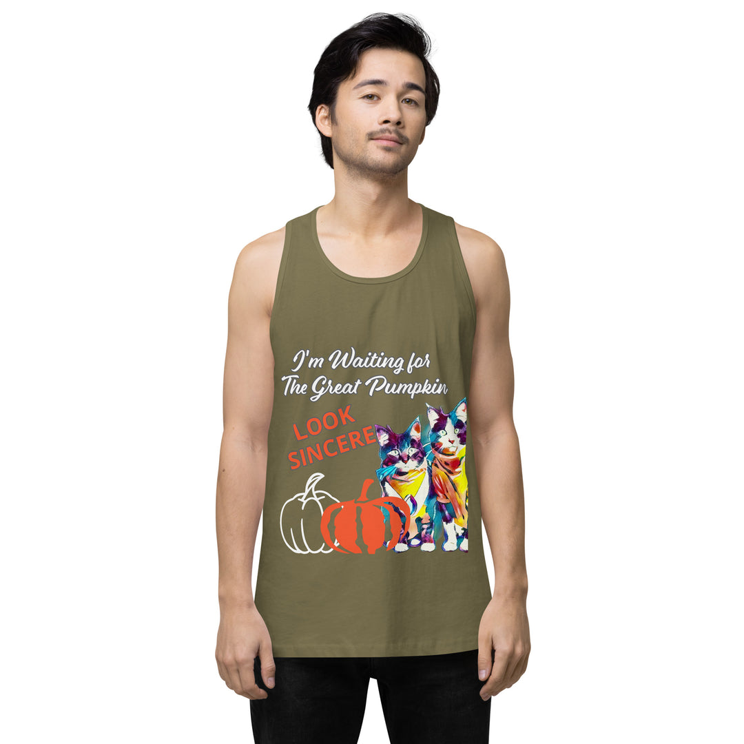 Great Pumpkin, look Sincere, Men’s premium tank top