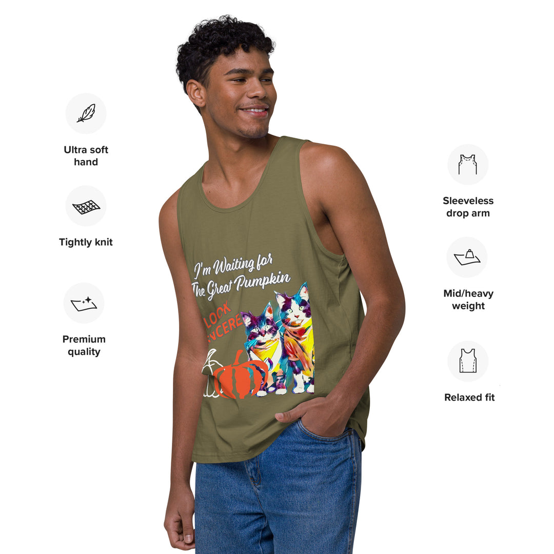 Great Pumpkin, look Sincere, Men’s premium tank top