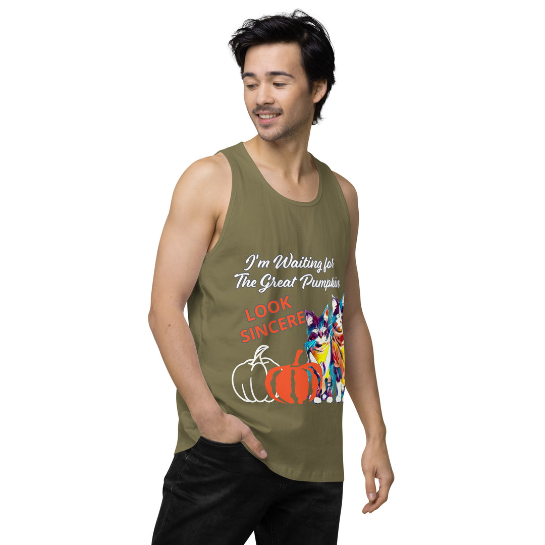 Great Pumpkin, look Sincere, Men’s premium tank top