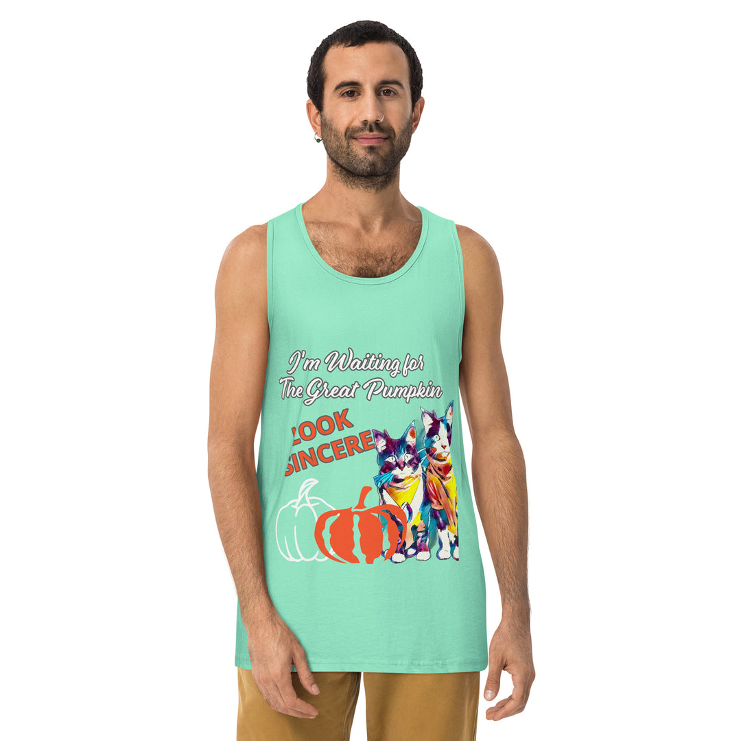 Great Pumpkin, look Sincere, Men’s premium tank top