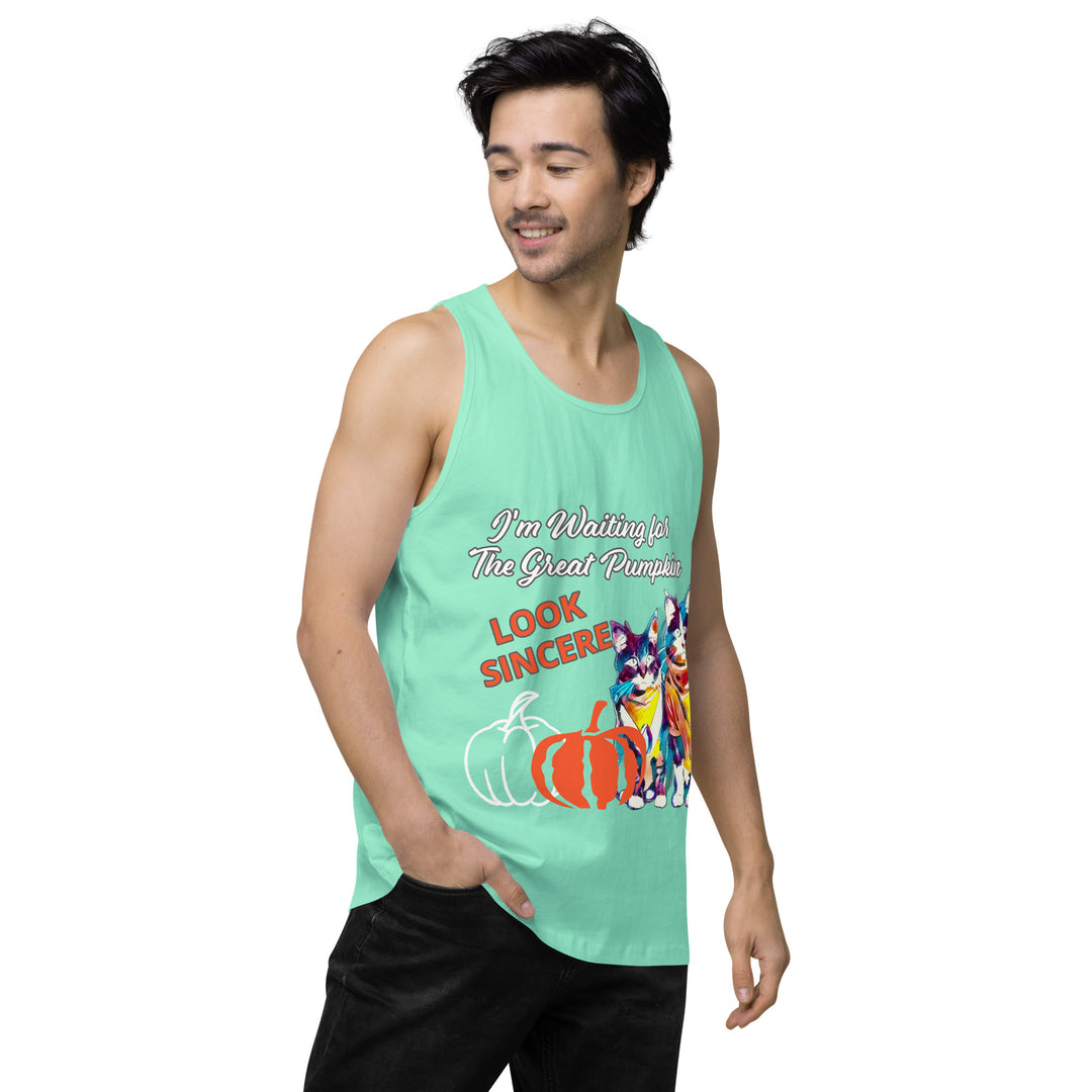 Great Pumpkin, look Sincere, Men’s premium tank top