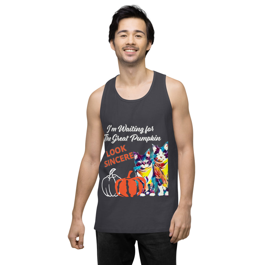 Great Pumpkin, look Sincere, Men’s premium tank top