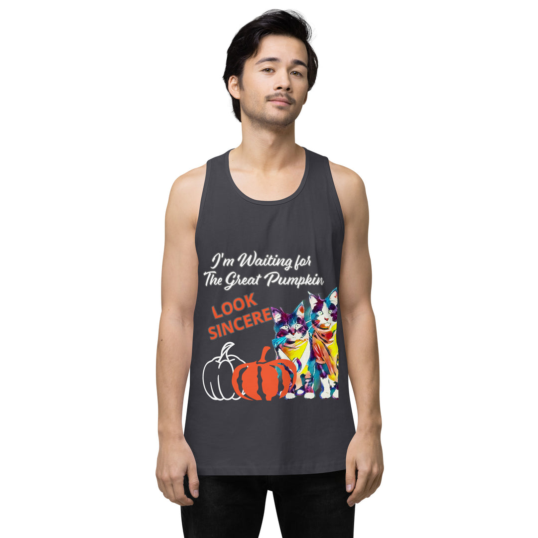 Great Pumpkin, look Sincere, Men’s premium tank top