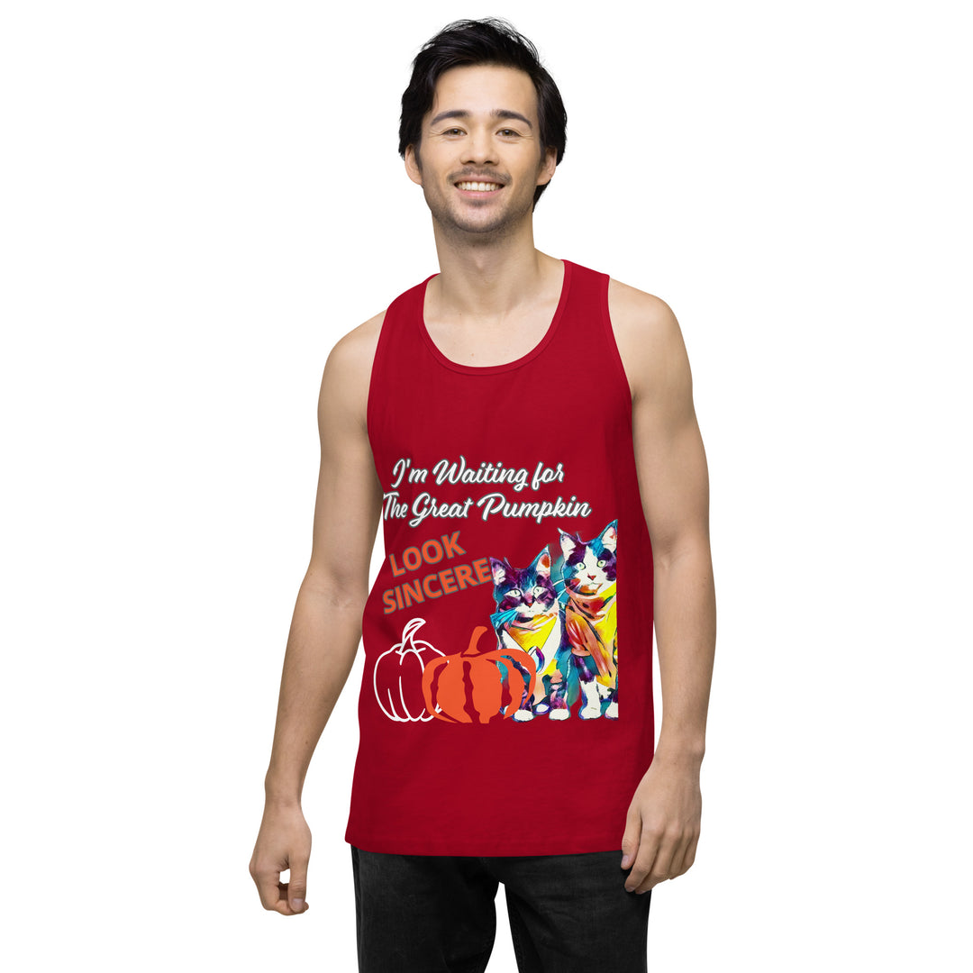 Great Pumpkin, look Sincere, Men’s premium tank top